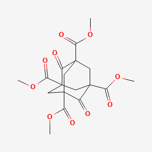molecular formula C18H20O10 B1299218 (1r,3r,5r,7r)-Tetramethyl 2,6-dioxoadamantane-1,3,5,7-tetracarboxylate CAS No. 53120-57-3
