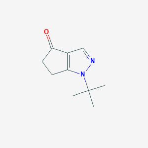 molecular formula C10H14N2O B12992181 1-(tert-Butyl)-5,6-dihydrocyclopenta[c]pyrazol-4(1H)-one 