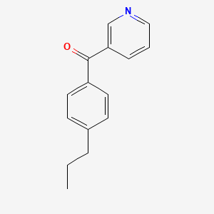 molecular formula C15H15NO B12992204 (4-Propylphenyl)(pyridin-3-yl)methanone CAS No. 61780-07-2