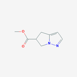 molecular formula C8H10N2O2 B12992220 Methyl 5,6-dihydro-4H-pyrrolo[1,2-b]pyrazole-5-carboxylate 