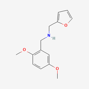molecular formula C14H17NO3 B1299224 （2,5-二甲氧基-苄基）-呋喃-2-基甲基胺 CAS No. 626205-86-5