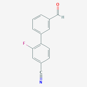 2-Fluoro-3'-formyl-[1,1'-biphenyl]-4-carbonitrile