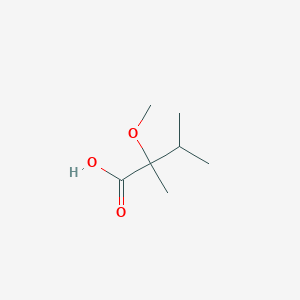 molecular formula C7H14O3 B12992250 2-Methoxy-2,3-dimethylbutanoic acid 