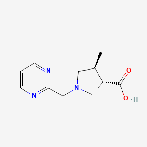 (3S,4S)-4-Methyl-1-(pyrimidin-2-ylmethyl)pyrrolidine-3-carboxylic acid