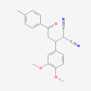 2-[1-(3,4-Dimethoxy-phenyl)-3-oxo-3-p-tolyl-propyl]-malononitrile