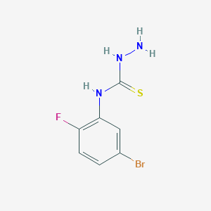 molecular formula C7H7BrFN3S B12992318 N-(5-Bromo-2-fluorophenyl)hydrazinecarbothioamide 