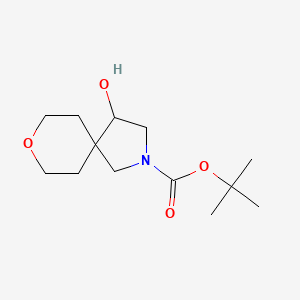 molecular formula C13H23NO4 B12992363 tert-Butyl 4-hydroxy-8-oxa-2-azaspiro[4.5]decane-2-carboxylate 