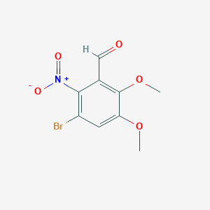 3-Bromo-5,6-dimethoxy-2-nitrobenzaldehyde