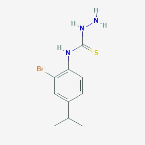 molecular formula C10H14BrN3S B12992430 4-(2-Bromo-4-isopropylphenyl)thiosemicarbazide 