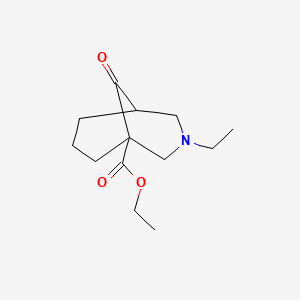 molecular formula C13H21NO3 B12992443 Ethyl 3-ethyl-9-oxo-3-azabicyclo[3.3.1]nonane-1-carboxylate 