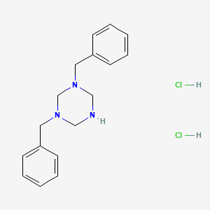 molecular formula C17H23Cl2N3 B12992460 1,3-Dibenzyl-1,3,5-triazinane dihydrochloride 