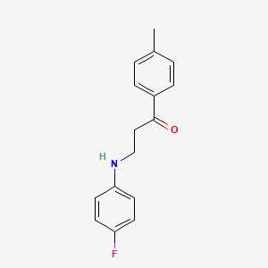 molecular formula C16H16FNO B1299250 3-(4-氟苯胺基)-1-(4-甲基苯基)-1-丙酮 CAS No. 477320-49-3