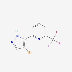 2-(4-Bromo-1H-pyrazol-3-yl)-6-(trifluoromethyl)pyridine