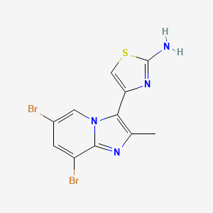 4-(6,8-Dibromo-2-methylimidazo[1,2-a]pyridin-3-yl)thiazol-2-amine