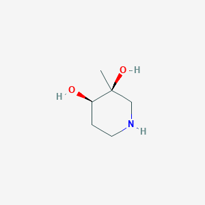 molecular formula C6H13NO2 B12992526 Rel-(3S,4R)-3-methylpiperidine-3,4-diol 