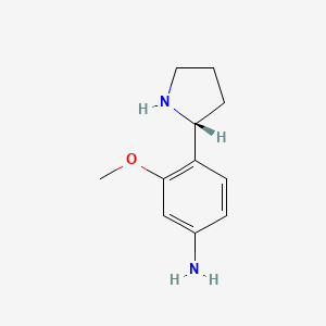 (R)-3-Methoxy-4-(pyrrolidin-2-yl)aniline