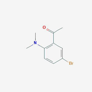 molecular formula C10H12BrNO B12992550 1-(5-Bromo-2-(dimethylamino)phenyl)ethanone 