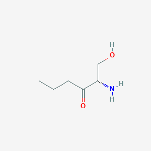 molecular formula C6H13NO2 B12992552 (S)-2-Amino-1-hydroxyhexan-3-one 