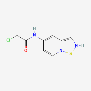 molecular formula C8H8ClN3OS B12992587 N-(2H-[1,2,5]Thiadiazolo[2,3-a]pyridin-5-yl)-2-chloroacetamide 