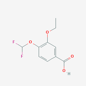 molecular formula C10H10F2O4 B1299259 4-(Difluoromethoxy)-3-ethoxybenzoic acid CAS No. 162401-63-0