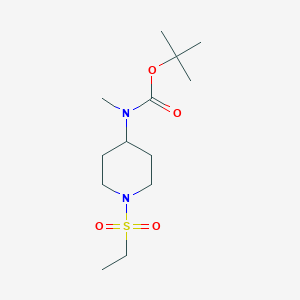 molecular formula C13H26N2O4S B12992601 tert-Butyl (1-(ethylsulfonyl)piperidin-4-yl)(methyl)carbamate 