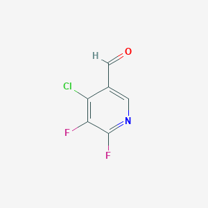 molecular formula C6H2ClF2NO B12992605 4-Chloro-5,6-difluoronicotinaldehyde 