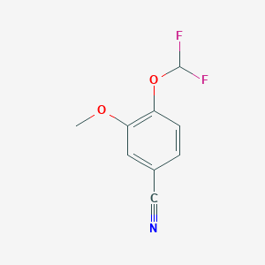 molecular formula C9H7F2NO2 B1299261 4-(Difluoromethoxy)-3-methoxybenzonitrile CAS No. 832737-32-3