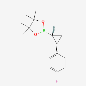 Rel-2-((1R,2S)-2-(4-fluorophenyl)cyclopropyl)-4,4,5,5-tetramethyl-1,3,2-dioxaborolane