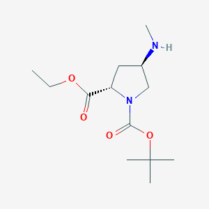 1-(tert-Butyl) 2-ethyl (2S,4R)-4-(methylamino)pyrrolidine-1,2-dicarboxylate