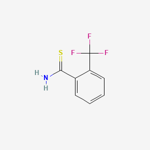 molecular formula C8H6F3NS B1299263 2-(トリフルオロメチル)チオベンズアミド CAS No. 886496-67-9