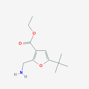 Ethyl 2-(aminomethyl)-5-(tert-butyl)furan-3-carboxylate