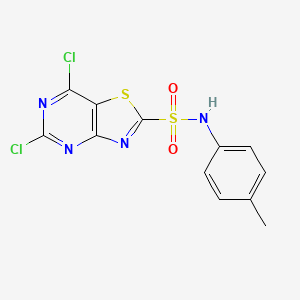 5,7-Dichloro-N-(p-tolyl)thiazolo[4,5-d]pyrimidine-2-sulfonamide