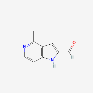 molecular formula C9H8N2O B12992733 4-Methyl-1H-pyrrolo[3,2-c]pyridine-2-carbaldehyde 