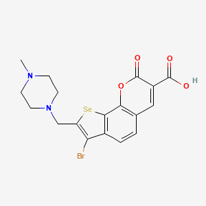 7-Bromo-8-((4-methylpiperazin-1-yl)methyl)-2-oxo-2H-selenopheno[3,2-h]chromene-3-carboxylic acid