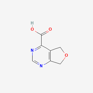 molecular formula C7H6N2O3 B12992755 5,7-Dihydrofuro[3,4-d]pyrimidine-4-carboxylic acid 