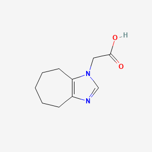 molecular formula C10H14N2O2 B12992802 2-(5,6,7,8-Tetrahydrocyclohepta[d]imidazol-1(4H)-yl)acetic acid 