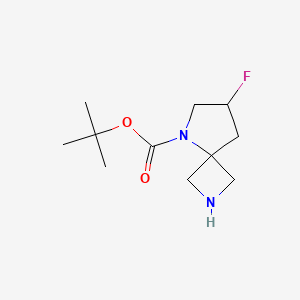 molecular formula C11H19FN2O2 B12992827 tert-Butyl 7-fluoro-2,5-diazaspiro[3.4]octane-5-carboxylate 