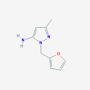 molecular formula C9H11N3O B1299285 2-Furan-2-ylmethyl-5-methyl-2H-pyrazol-3-ylamine CAS No. 4394-27-8