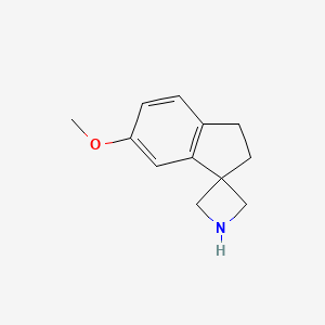 molecular formula C12H15NO B12992857 6'-Methoxy-2',3'-dihydrospiro[azetidine-3,1'-indene] 