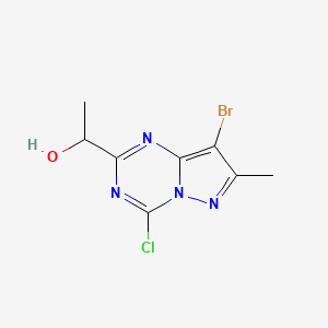 1-(8-Bromo-4-chloro-7-methylpyrazolo[1,5-a][1,3,5]triazin-2-yl)ethan-1-ol