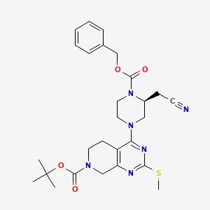 (S)-tert-Butyl 4-(4-((benzyloxy)carbonyl)-3-(cyanomethyl)piperazin-1-yl)-2-(methylthio)-5,6-dihydropyrido[3,4-d]pyrimidine-7(8H)-carboxylate