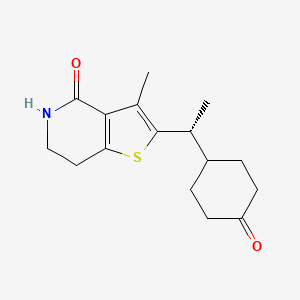 (R)-3-Methyl-2-(1-(4-oxocyclohexyl)ethyl)-6,7-dihydrothieno[3,2-c]pyridin-4(5H)-one