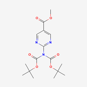 Methyl 2-[bis(tert-butoxycarbonyl)amino]pyrimidine-5-carboxylate