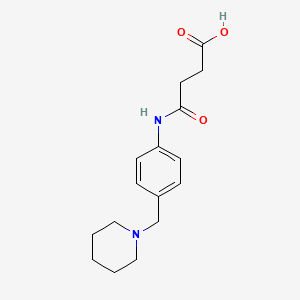 molecular formula C16H22N2O3 B1299291 N-(4-Piperidin-1-ylmethyl-phenyl)-bernsteinsäureamid CAS No. 510764-96-2