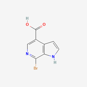 molecular formula C8H5BrN2O2 B12992925 7-Bromo-1H-pyrrolo[2,3-c]pyridine-4-carboxylic acid 