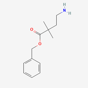 molecular formula C13H19NO2 B12992956 Benzyl 4-amino-2,2-dimethylbutanoate 