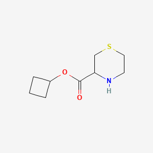 molecular formula C9H15NO2S B12992961 Cyclobutyl thiomorpholine-3-carboxylate 