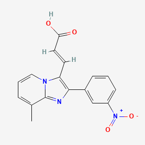 3-[8-Methyl-2-(3-nitrophenyl)imidazo[1,2-a]pyridin-3-yl]acrylic acid