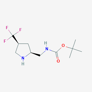 tert-Butyl (((2S,4S)-4-(trifluoromethyl)pyrrolidin-2-yl)methyl)carbamate