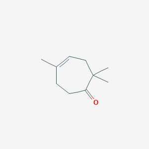 molecular formula C10H16O B012993 2,2,5-三甲基-4-环庚烯-1-酮 CAS No. 19822-67-4